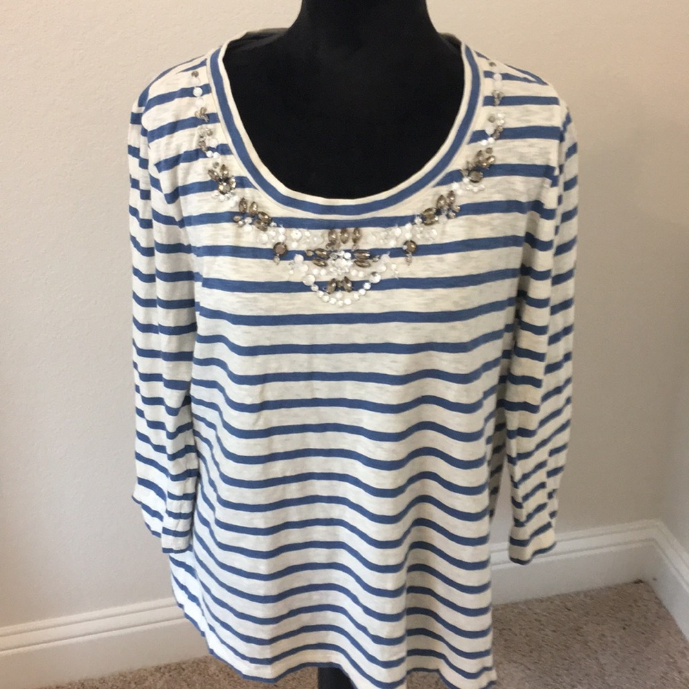 Talbots top with jewels